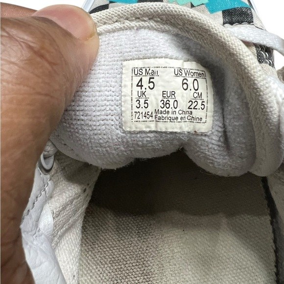 Vans Old Skool sneakers - multi-colored checkerboard pattern - Men’s size 4.5 - Picture 7 of 7